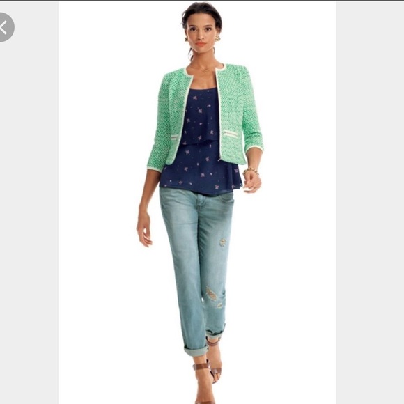 CAbi Cover Tweed Cropped Jacket Blazer 726 - Picture 4 of 7